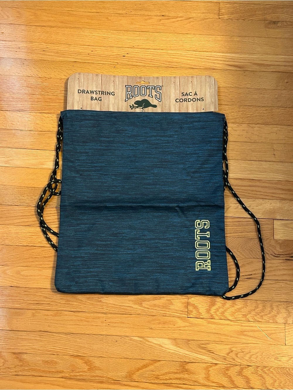 Roots Drawstring Bag (Blue) - Brand New With Tags